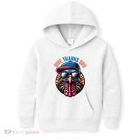 Give Thanks Bro Turkey Thankful Thanksgiving Kids Hoodie thumb 0