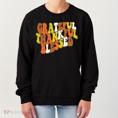 Grateful Thankful Blessed Retro Thanksgiving Women's Sweatshirt