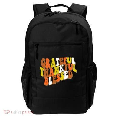 Grateful Thankful Blessed Retro Thanksgiving Backpack