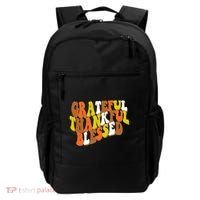 Grateful Thankful Blessed Retro Thanksgiving Backpack thumb 0