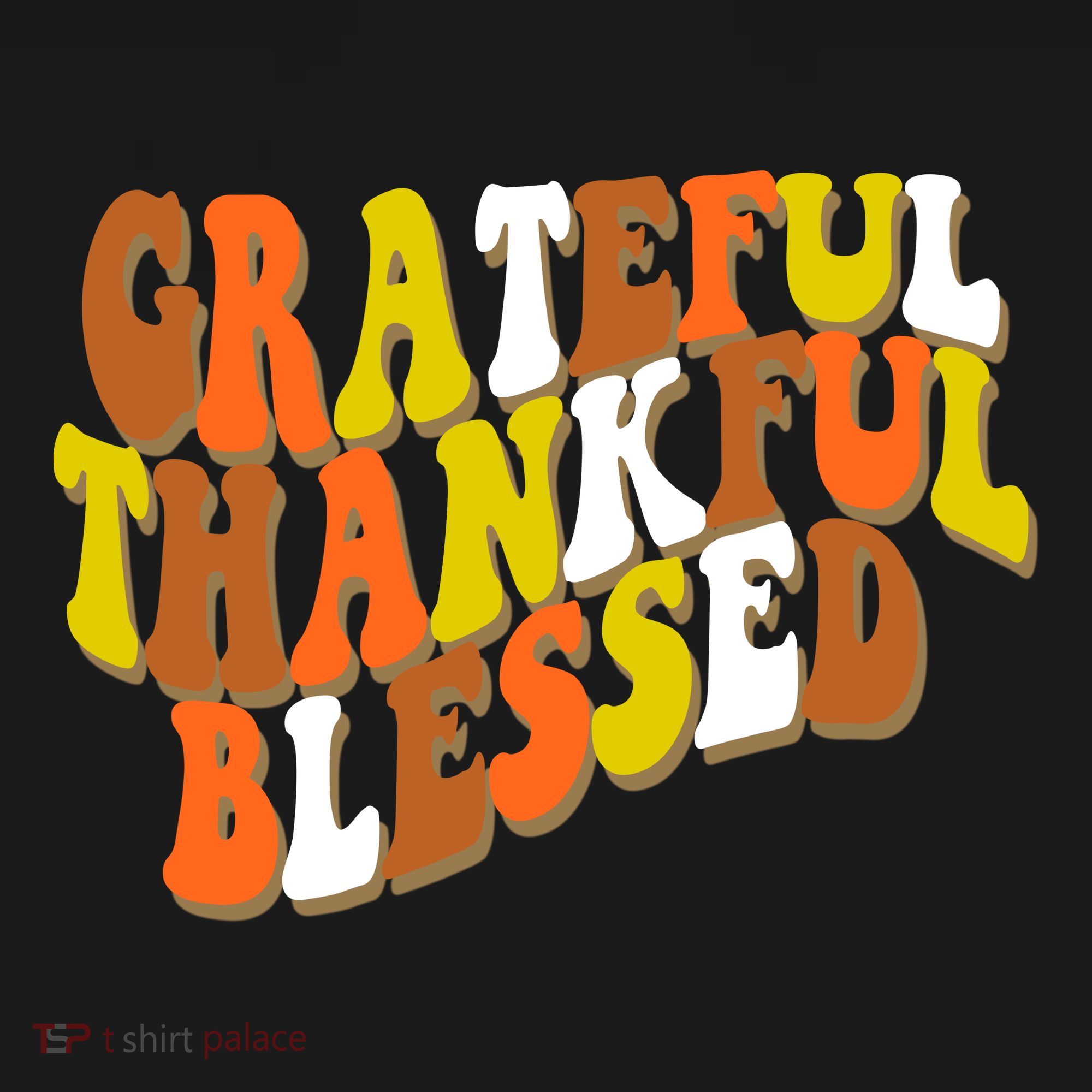 Grateful Thankful Blessed Retro Thanksgiving Bucket Hat