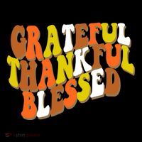 Grateful Thankful Blessed Retro Thanksgiving Coaster thumb 2