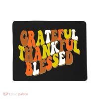 Grateful Thankful Blessed Retro Thanksgiving Mousepad thumb 0
