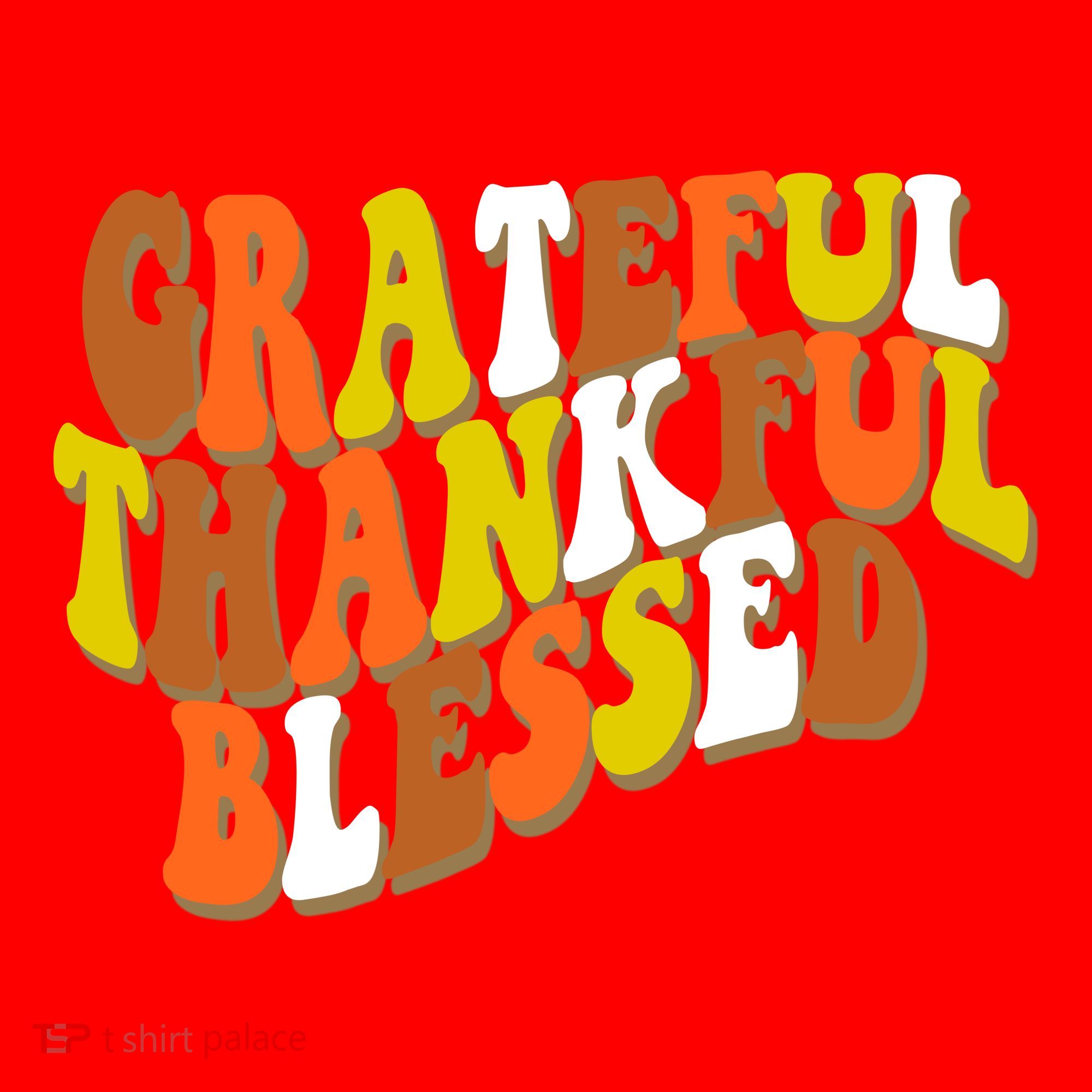 Grateful Thankful Blessed Retro Thanksgiving Santa Hat