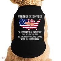 Glad To Be On The Side That Believes In God & Has Most Guns Doggie Tank thumb 0