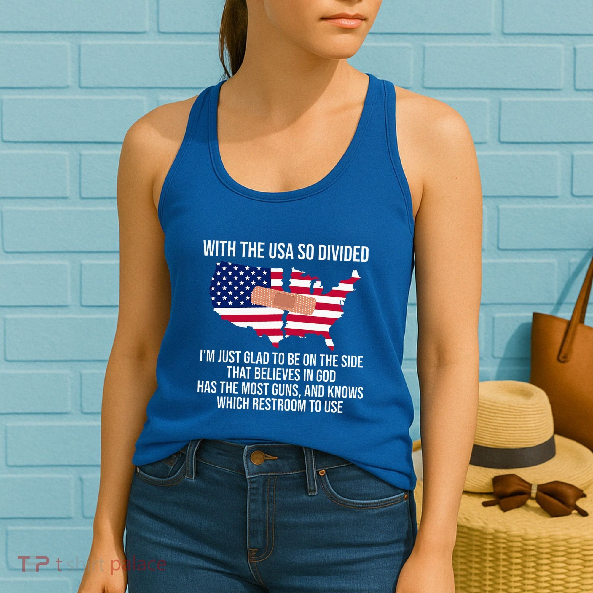 Glad To Be On The Side That Believes In God & Has Most Guns Women's Tank Top