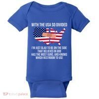 Glad To Be On The Side That Believes In God & Has Most Guns Baby Bodysuit thumb 0