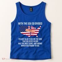 Glad To Be On The Side That Believes In God & Has Most Guns Tank Top thumb 2