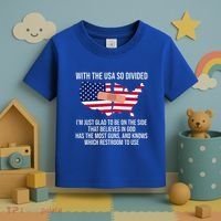 Glad To Be On The Side That Believes In God & Has Most Guns Toddler T-Shirt thumb 3