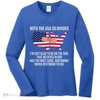 Glad To Be On The Side That Believes In God & Has Most Guns Women's Long Sleeve Shirt thumb 0