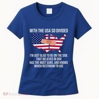 Glad To Be On The Side That Believes In God & Has Most Guns Women's T-Shirt thumb 0