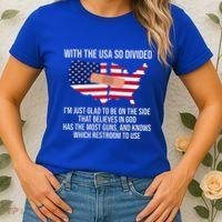 Glad To Be On The Side That Believes In God & Has Most Guns Women's T-Shirt thumb 2
