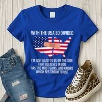 Glad To Be On The Side That Believes In God & Has Most Guns Women's T-Shirt thumb 3