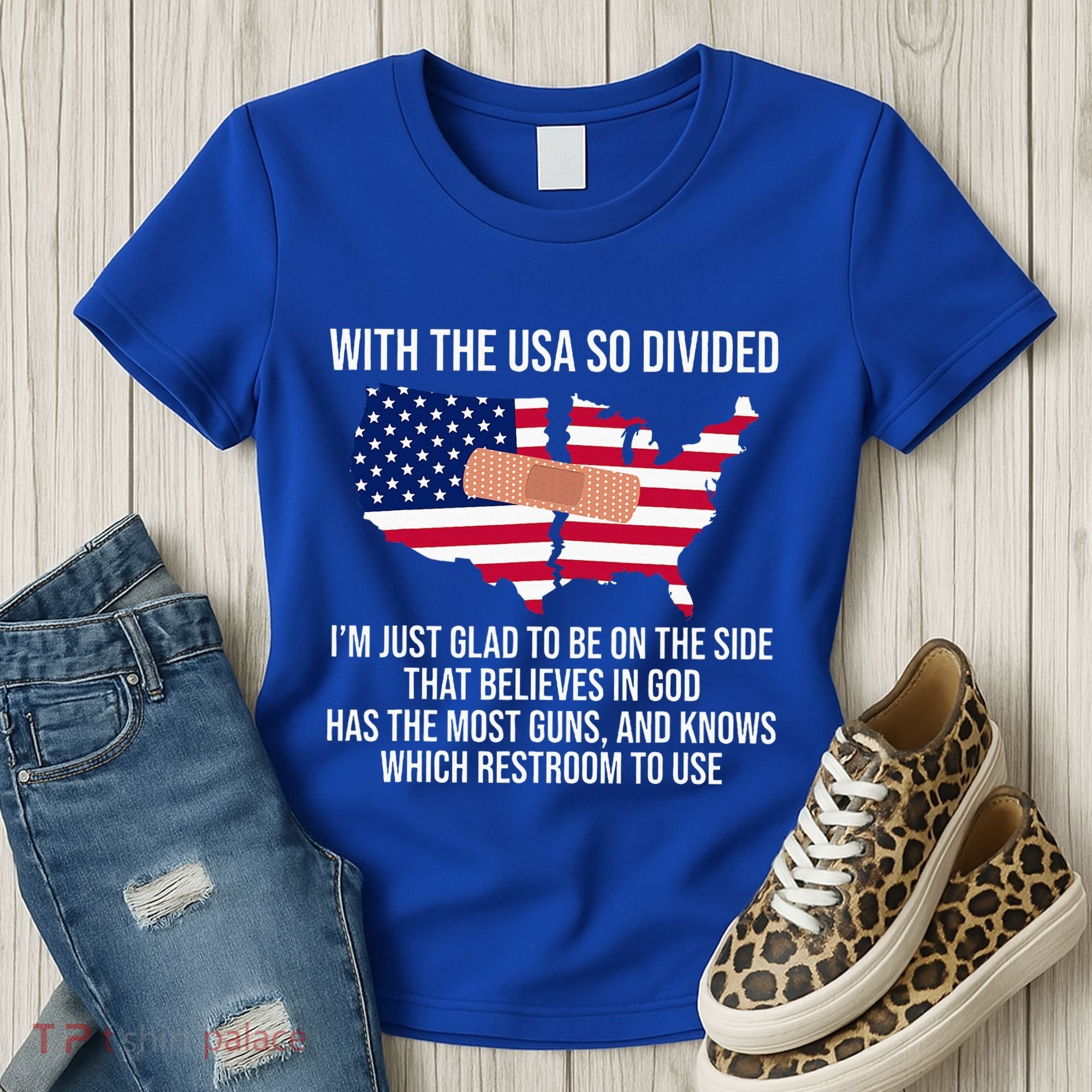 Glad To Be On The Side That Believes In God & Has Most Guns Women's T-Shirt