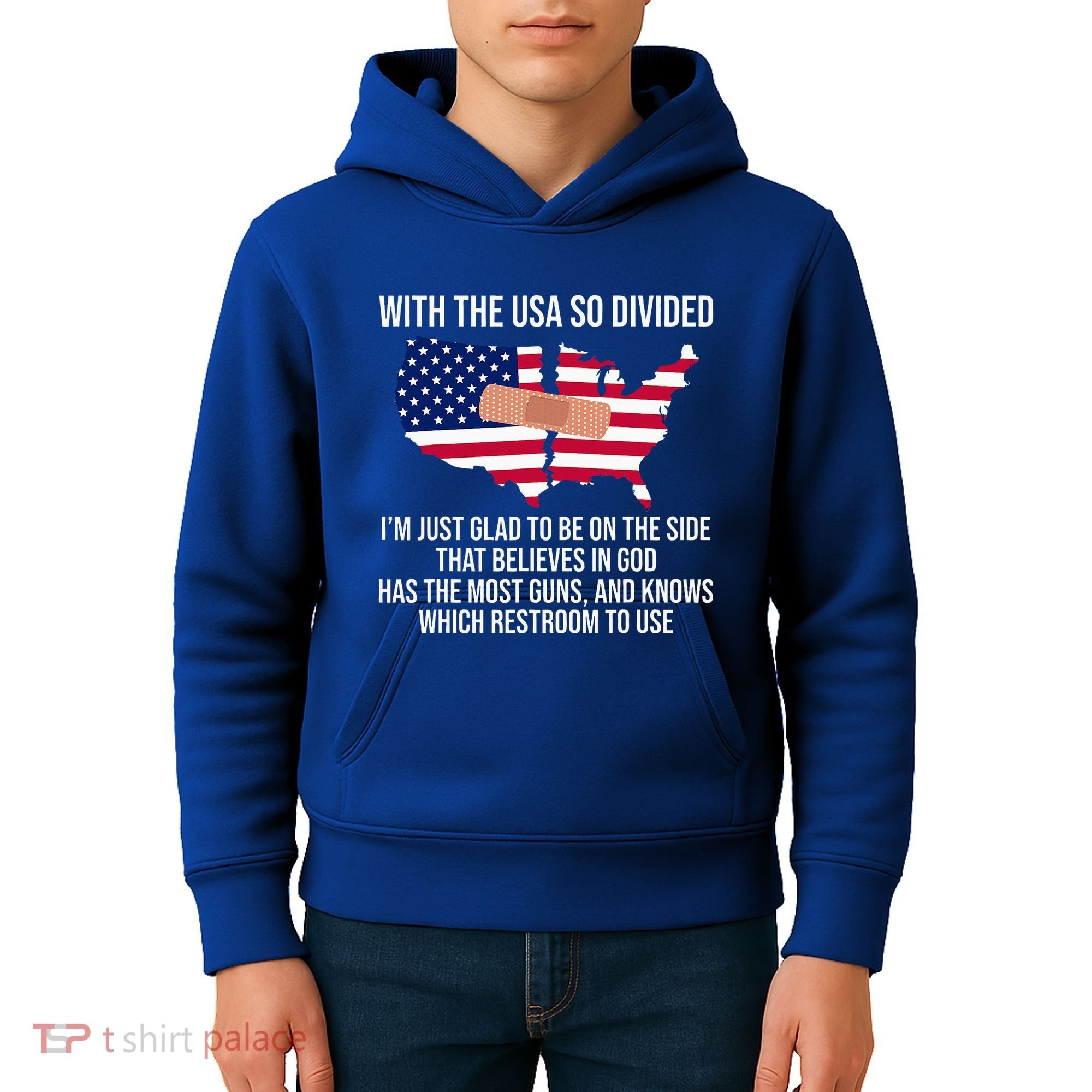 Glad To Be On The Side That Believes In God & Has Most Guns Kids Hoodie