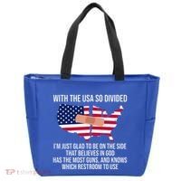 Glad To Be On The Side That Believes In God & Has Most Guns Tote Bag thumb 0