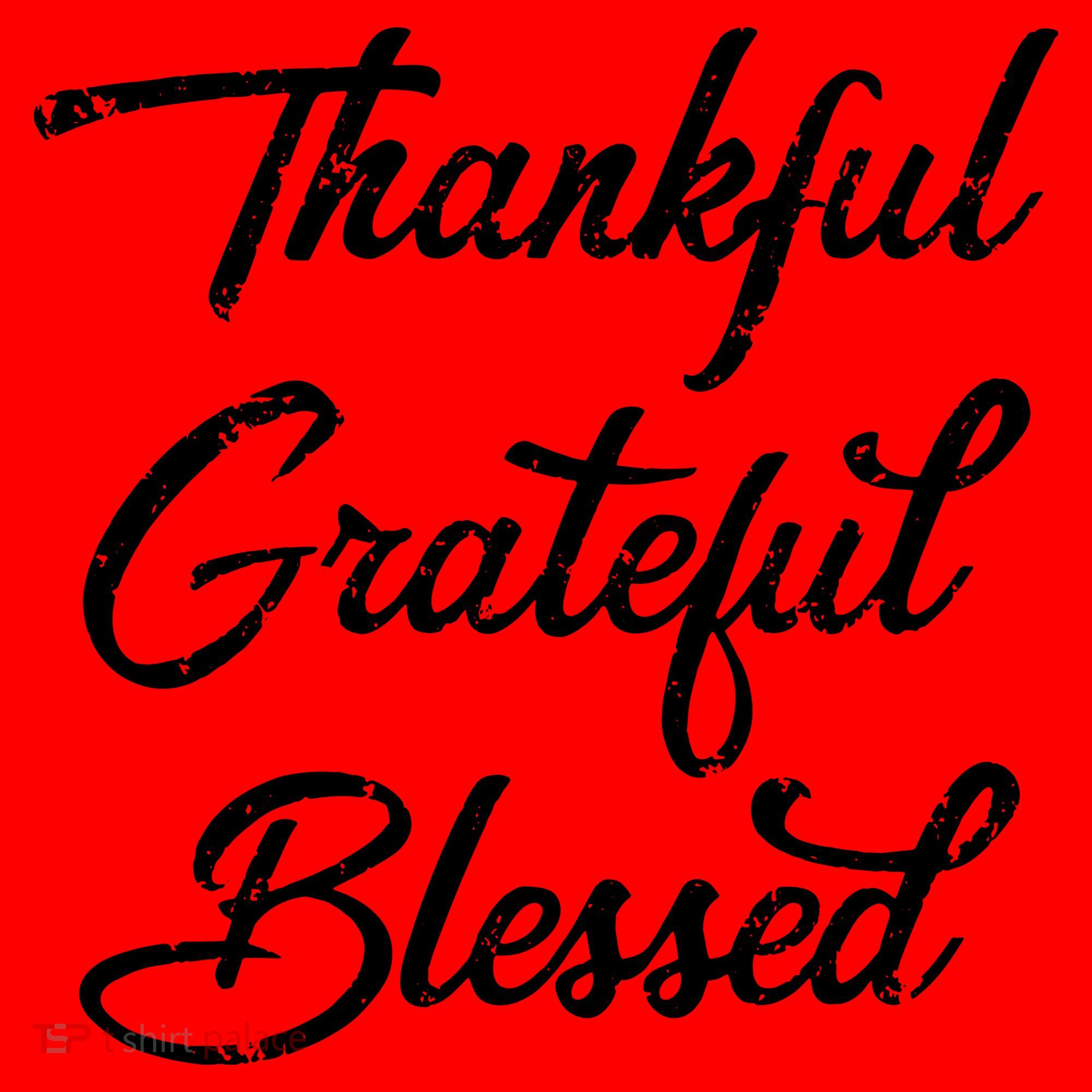 Grateful Thankful & Blessed Thanksgiving Santa Hat