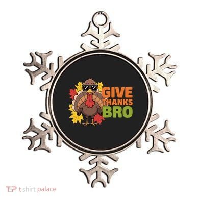 Give Thanks Bro Cute Turkey Thankful Thanksgiving Ornament