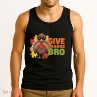 Give Thanks Bro Cute Turkey Thankful Thanksgiving Tank Top thumb 3