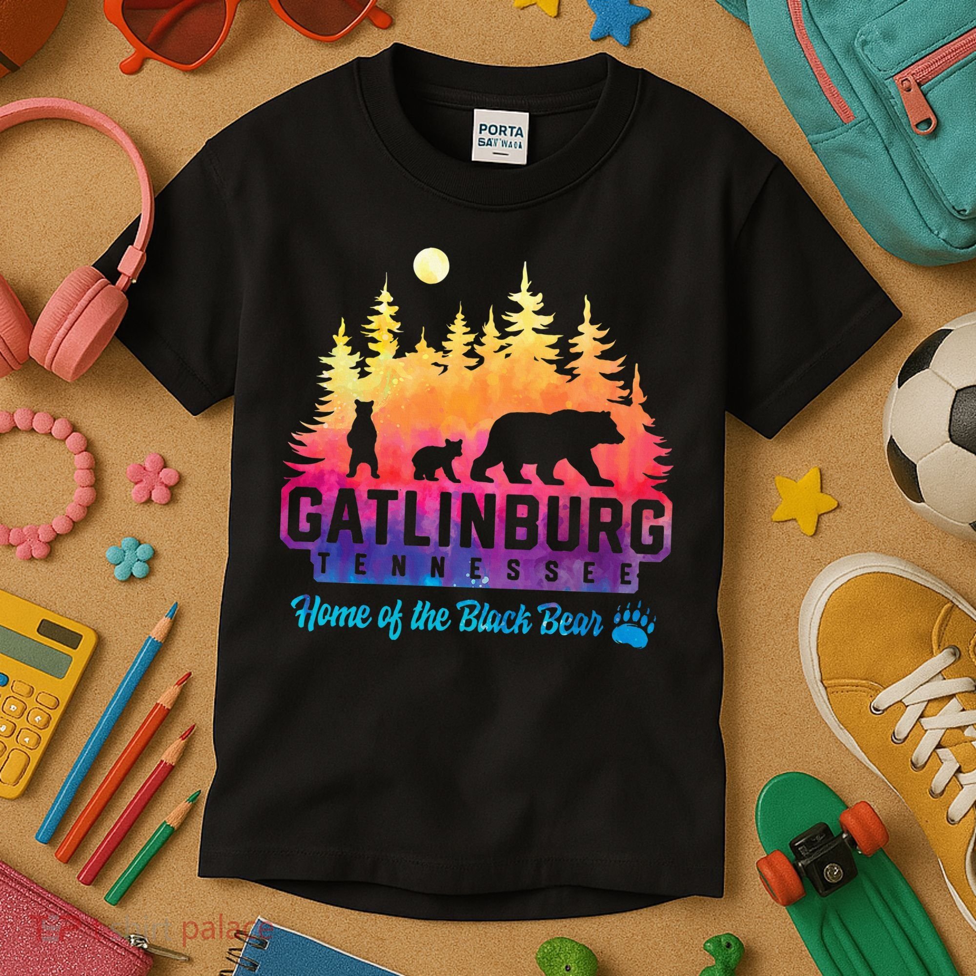 Gatlinburg Tennessee Bear Great Smoky Mountains Kids T-Shirt