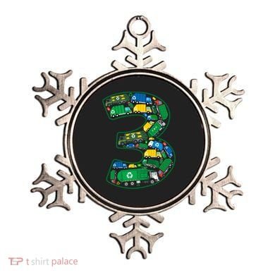Garbage Truck Boy 3rd Birthday 3 Years Old Garbage Truck Boy Ornament