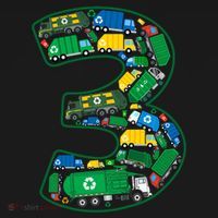 Garbage Truck Boy 3rd Birthday 3 Years Old Garbage Truck Boy Ornament thumb 1