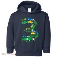 Garbage Truck Boy 3rd Birthday 3 Years Old Garbage Truck Boy Toddler Hoodie thumb 0
