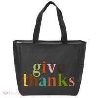 Give Thanks Be Thankful Thankgiving Tote Bag thumb 0