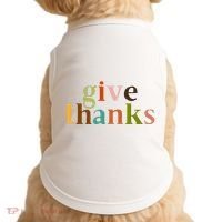 Give Thanks Be Thankful Thankgiving Doggie Tank thumb 0