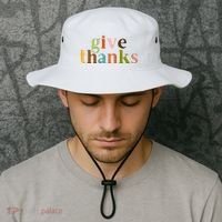 Give Thanks Be Thankful Thankgiving Bucket Hat thumb 2