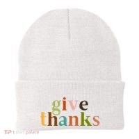 Give Thanks Be Thankful Thankgiving Beanie thumb 0