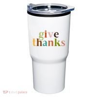 Give Thanks Be Thankful Thankgiving Tumbler thumb 0
