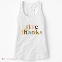 Give Thanks Be Thankful Thankgiving Women's Tank Top thumb 0