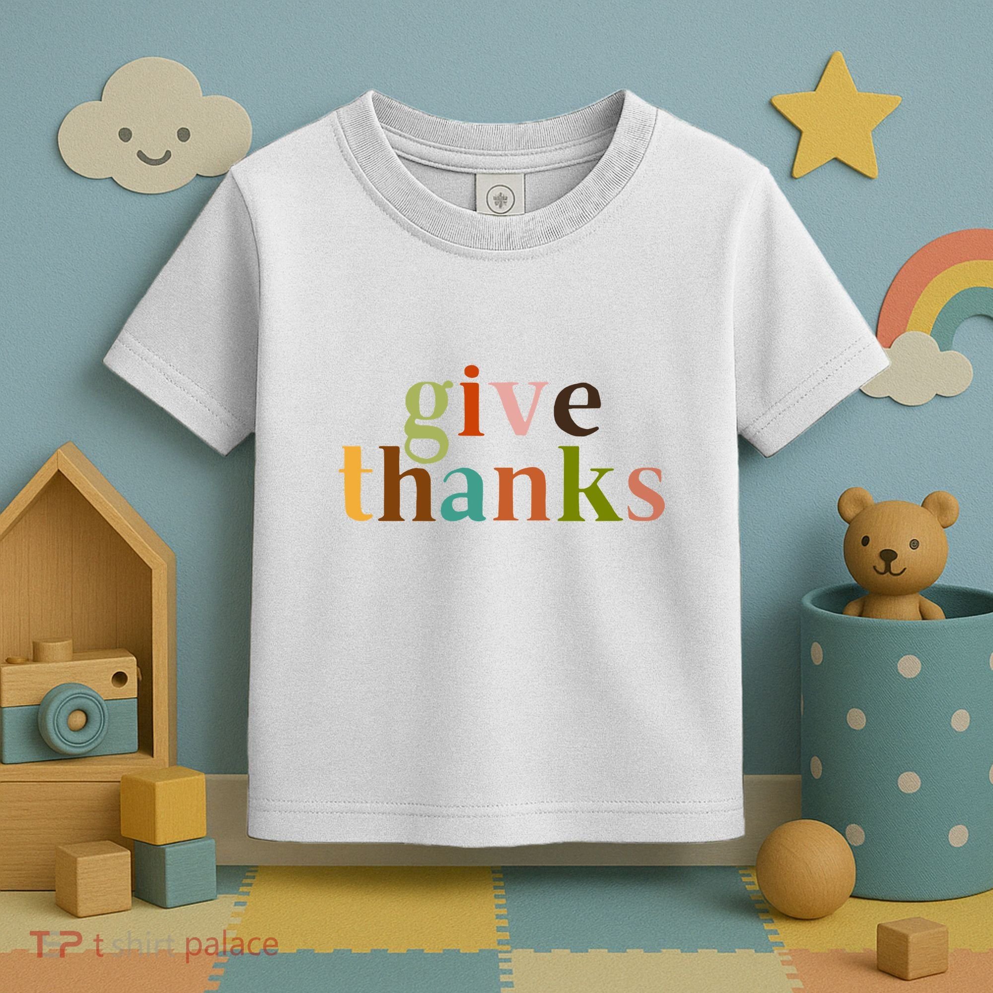 Give Thanks Be Thankful Thankgiving Toddler T-Shirt