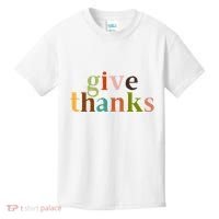 Give Thanks Be Thankful Thankgiving Kids T-Shirt thumb 0