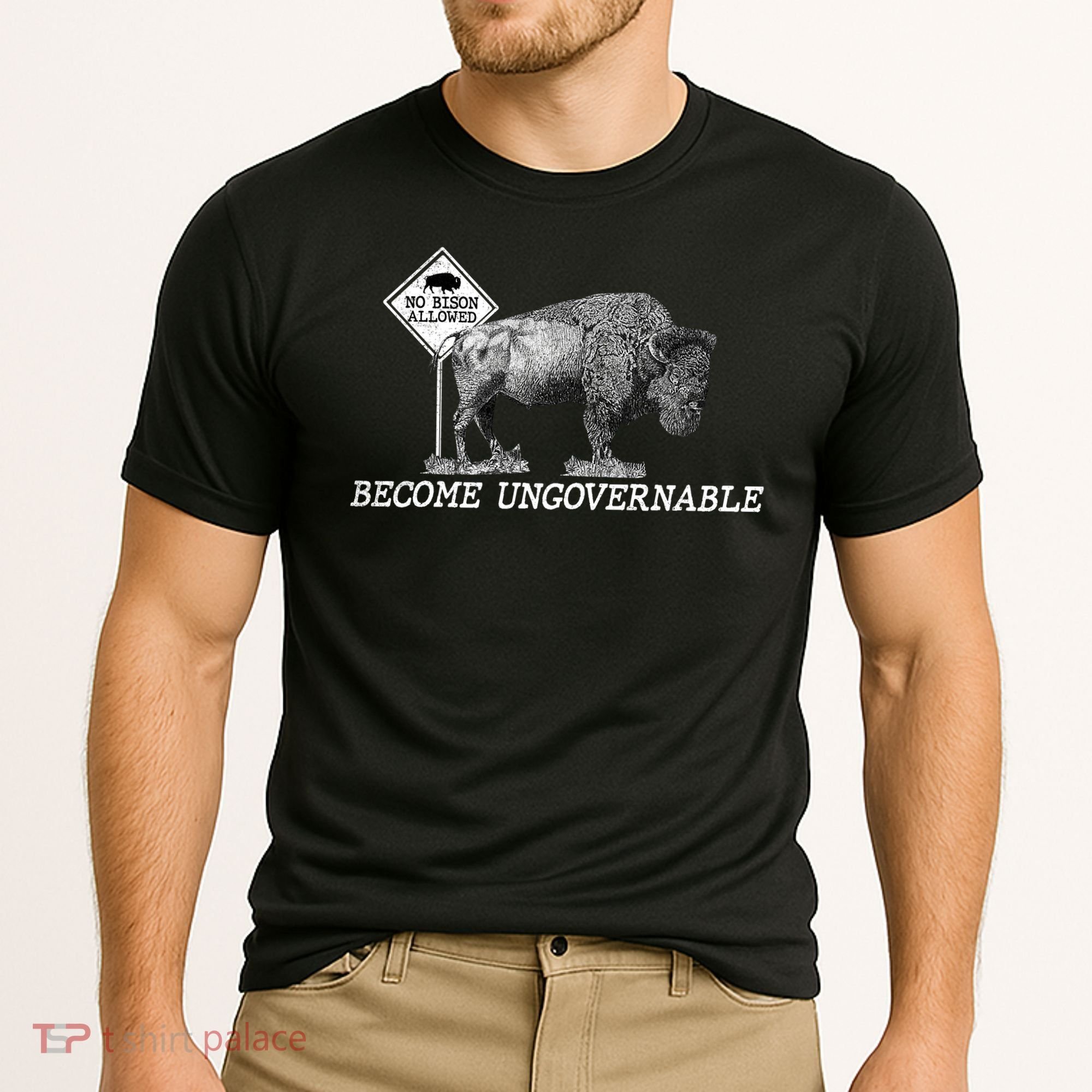 Garand Thumb Become UnGovernable Bison Cooling Performance Crew T-Shirt