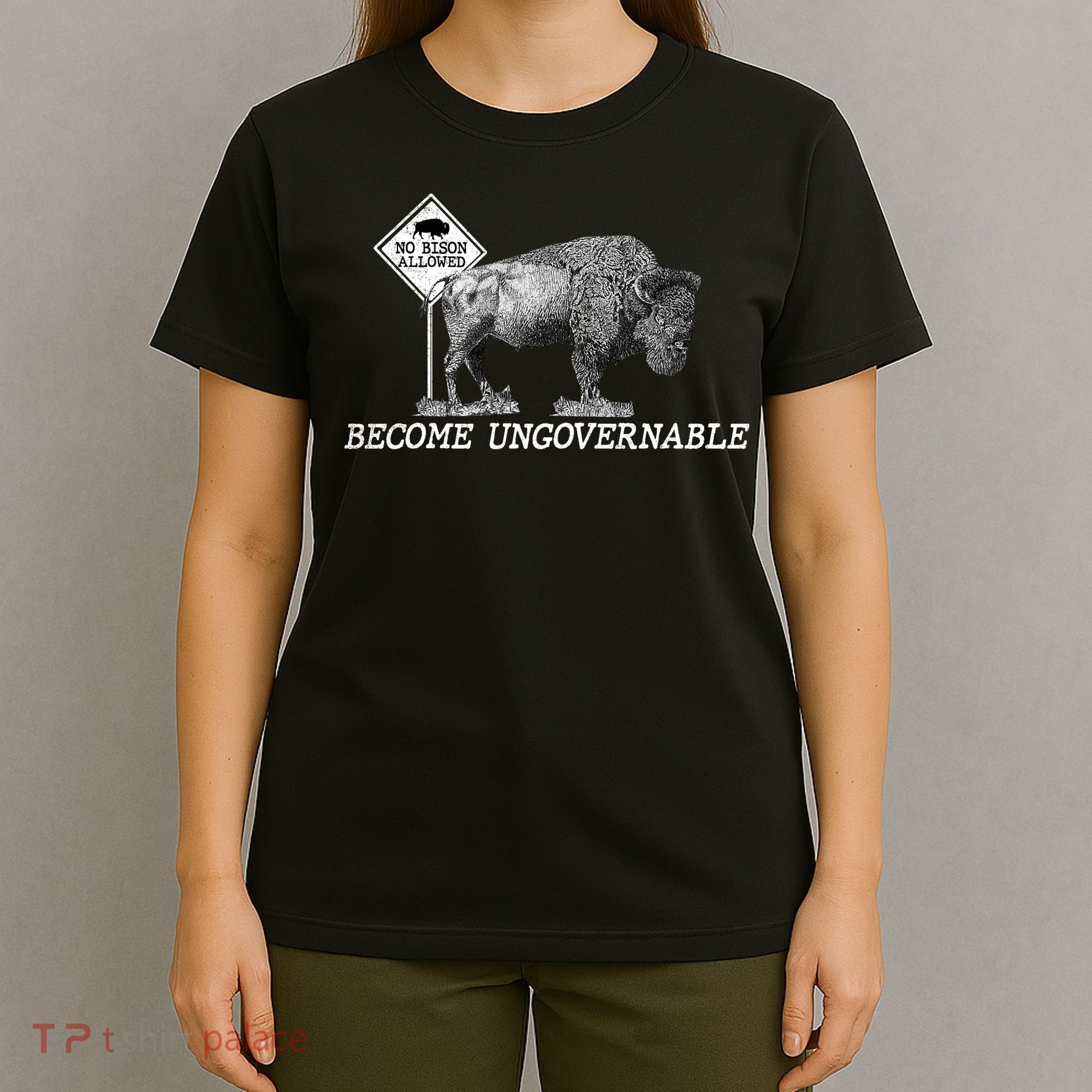 Garand Thumb Become UnGovernable Bison T-Shirt
