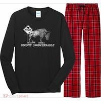 Garand Thumb Become UnGovernable Bison Long Sleeve Pajama Set thumb 0