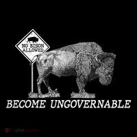 Garand Thumb Become UnGovernable Bison Women's Hoodie thumb 2