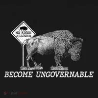 Garand Thumb Become UnGovernable Bison Women's Hoodie thumb 2