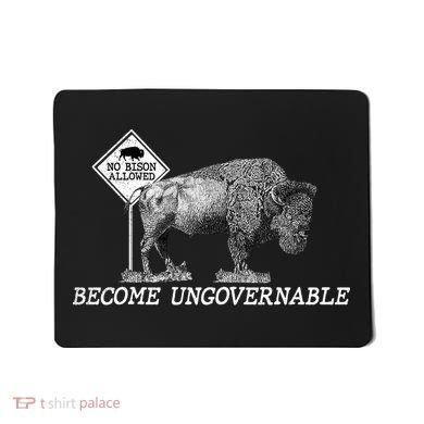 Garand Thumb Become UnGovernable Bison Mousepad