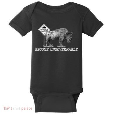 Garand Thumb Become UnGovernable Bison Baby Bodysuit