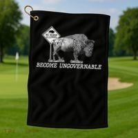 Garand Thumb Become UnGovernable Bison Golf Towel thumb 1