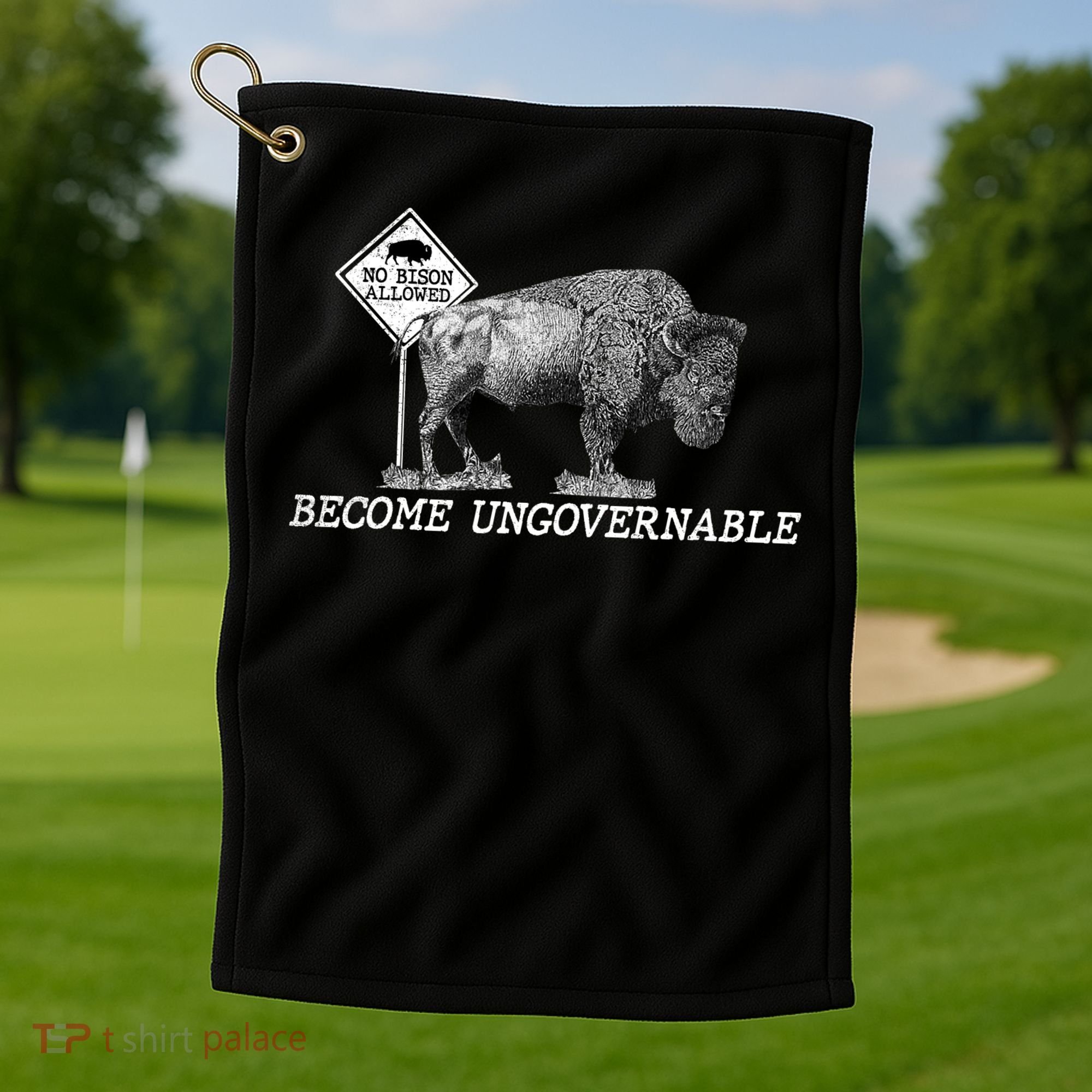 Garand Thumb Become UnGovernable Bison Golf Towel