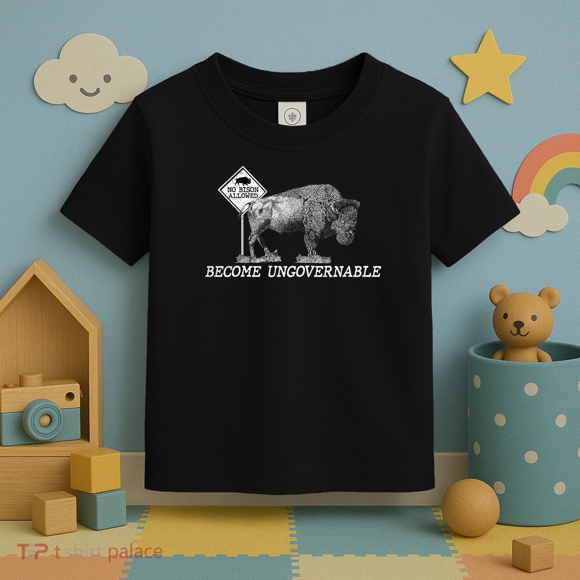 Garand Thumb Become UnGovernable Bison Toddler T-Shirt