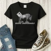 Garand Thumb Become UnGovernable Bison Women's T-Shirt thumb 3