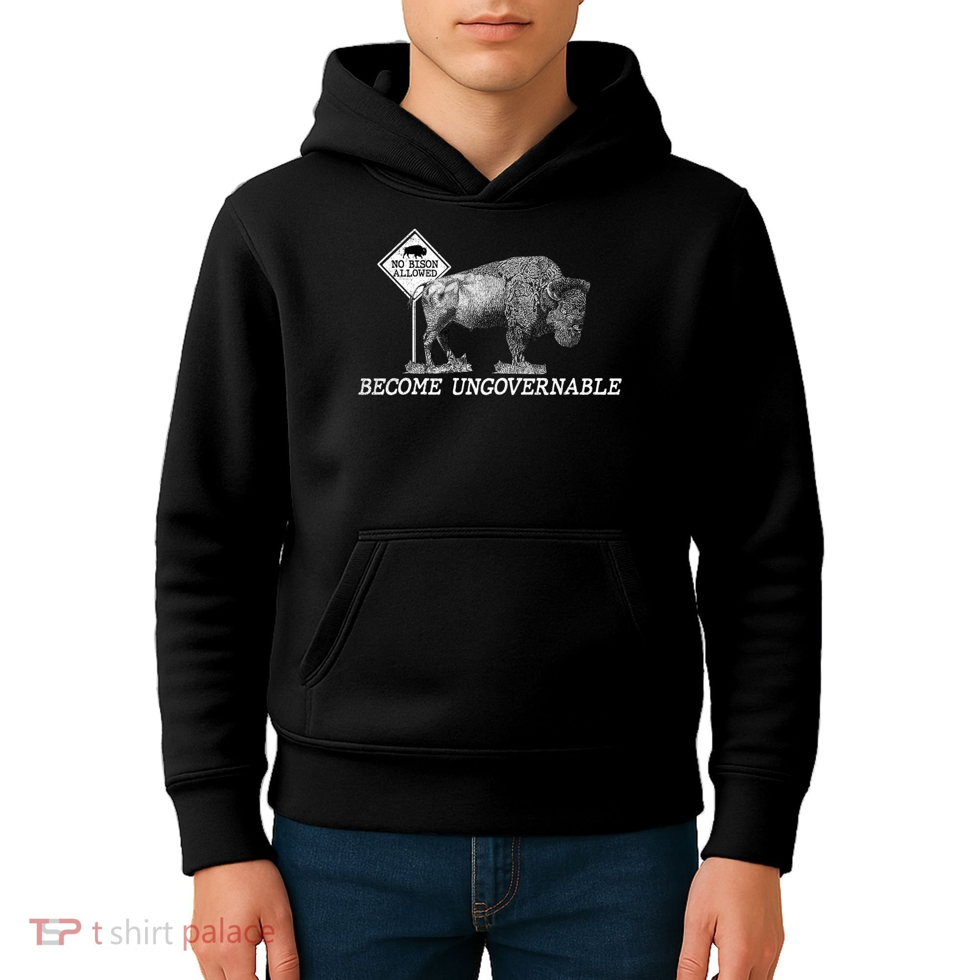 Garand Thumb Become UnGovernable Bison Kids Hoodie