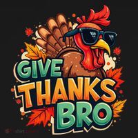 Give Thanks Bro Cute Turkey Thankful Thanksgiving Women's Hoodie thumb 2
