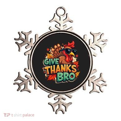 Give Thanks Bro Cute Turkey Thankful Thanksgiving Ornament