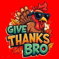 Give Thanks Bro Cute Turkey Thankful Thanksgiving Santa Hat thumb 1